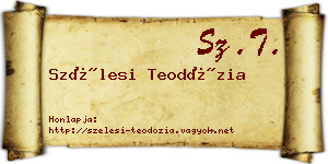 Szélesi Teodózia névjegykártya